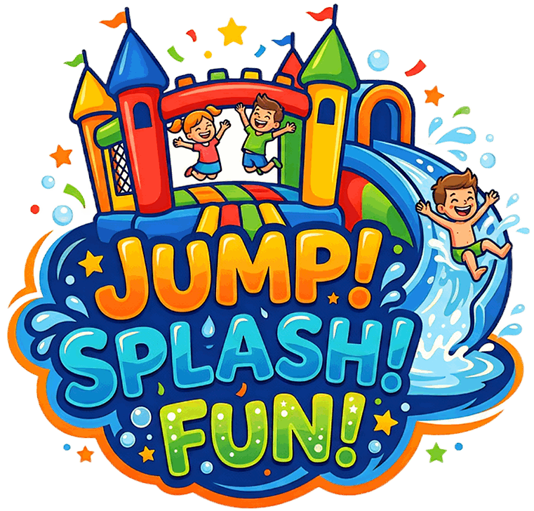 Jump! Splash! Fun! Party Rentals Logo